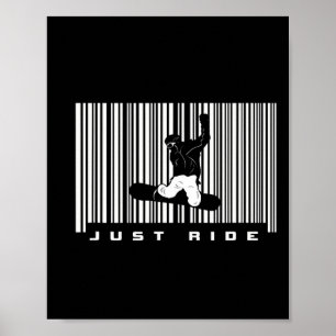Barcode Snowboarding Apparel - Snowboarder Snowboa Poster