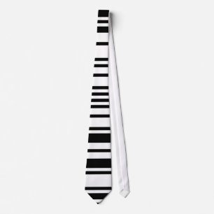 Barcode Striped Tie (Black and White)
