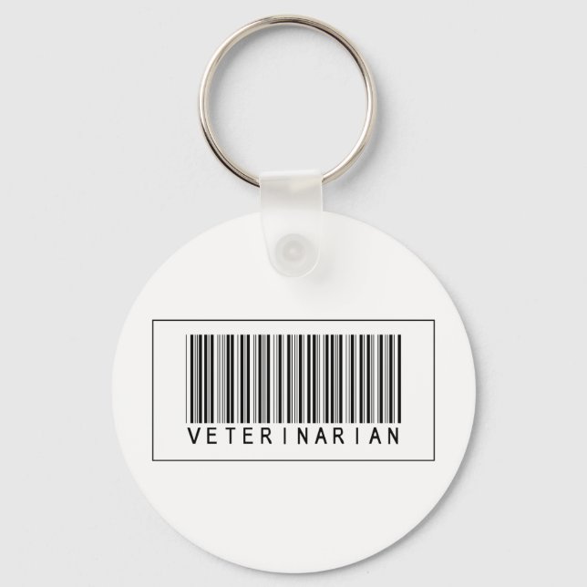 Barcode Veterinarian Key Ring (Front)
