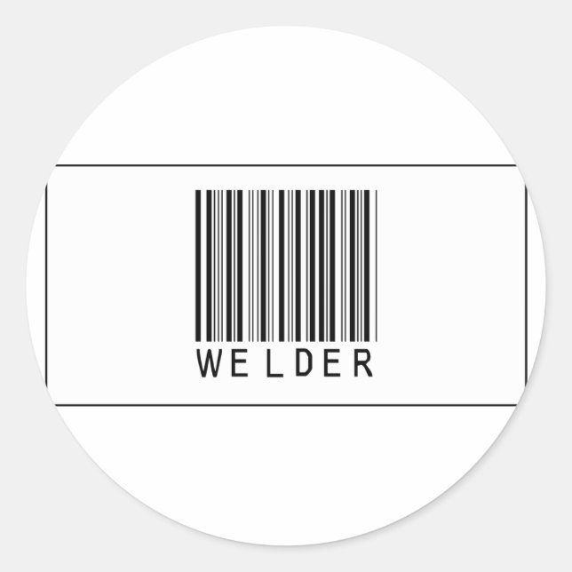 Barcode Welder Classic Round Sticker (Front)