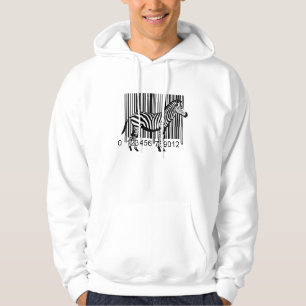 Barcode Zebra illustration Hoodie