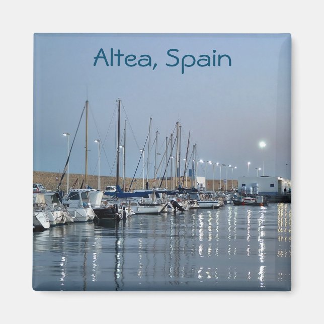 Barcos en el puerto de Altea Magnet (Front)