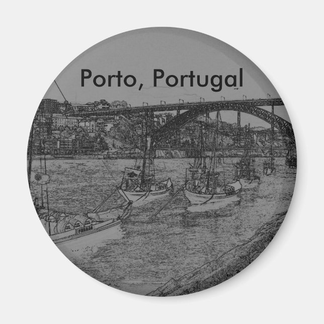 Barcos, Porto, Portugal Magnet (Front)