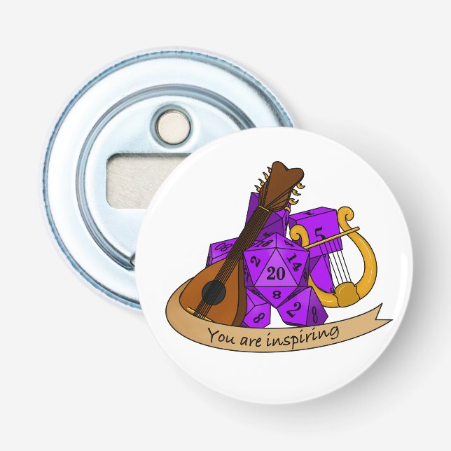 Bard Dice Design Bottle Opener (Front)