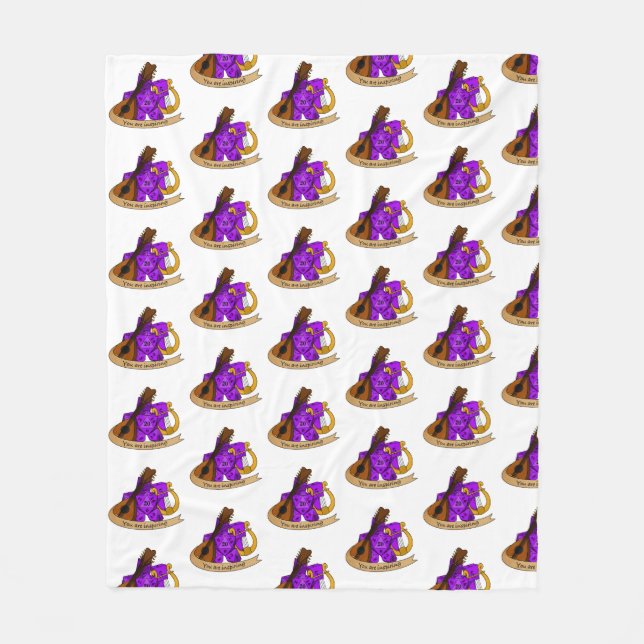 Bard Dice Design Fleece Blanket (Front)