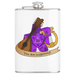 Bard Dice Design Hip Flask
