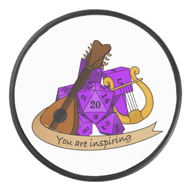 Bard Dice Design Hockey Puck (Front)
