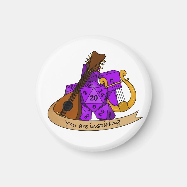 Bard Dice Design Magnet (Front)