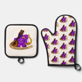 Bard Dice Design Oven Mitt & Pot Holder Set