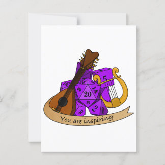 Bard Dice Design Postcard