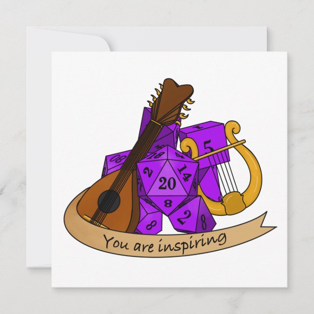 Bard Dice Design Save The Date (Front)