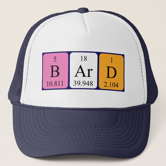 Bard periodic table name hat (Front)
