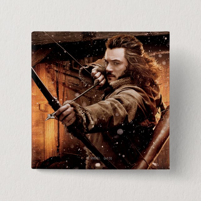 BARD THE BOWMAN™  and Characters Movie Poster 15 Cm Square Badge (Front)