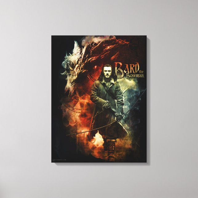 BARD THE BOWMAN™ & Smaug Canvas Print (Front)