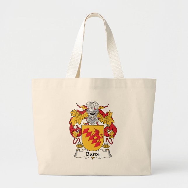 Bardi Family Crest Large Tote Bag (Front)