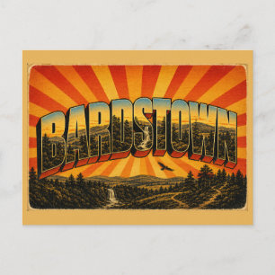 Bardstown Kentucky Forest Hills Waterfalls Art Postcard