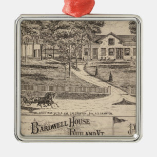 Bardwell House in Rutland Vermont Metal Tree Decoration