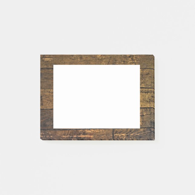 Bare Aged Wood Panel Border Post-it Notes (Front)