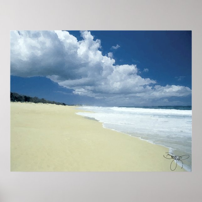 Bare Beach View Poster (Front)