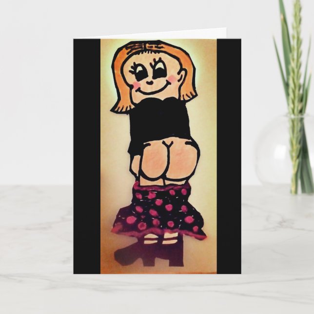 BARE BUTT FUNNY HALARIOUS BIRTHDAY CARD (Front)