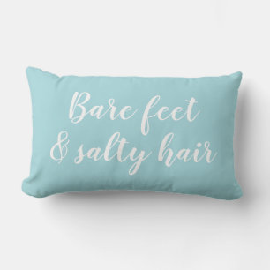 Bare Feet and Salty Hair Beach Decor Lumbar Cushion