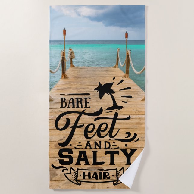 Bare Feet Beach Towel (Front)
