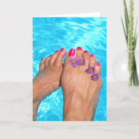 Bare feet in Swimming Pool Birthday