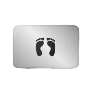 Bare Feet Prints Bath Mat