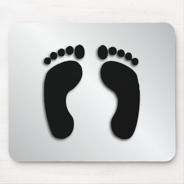 Bare Feet Prints Mouse Pad (Front)