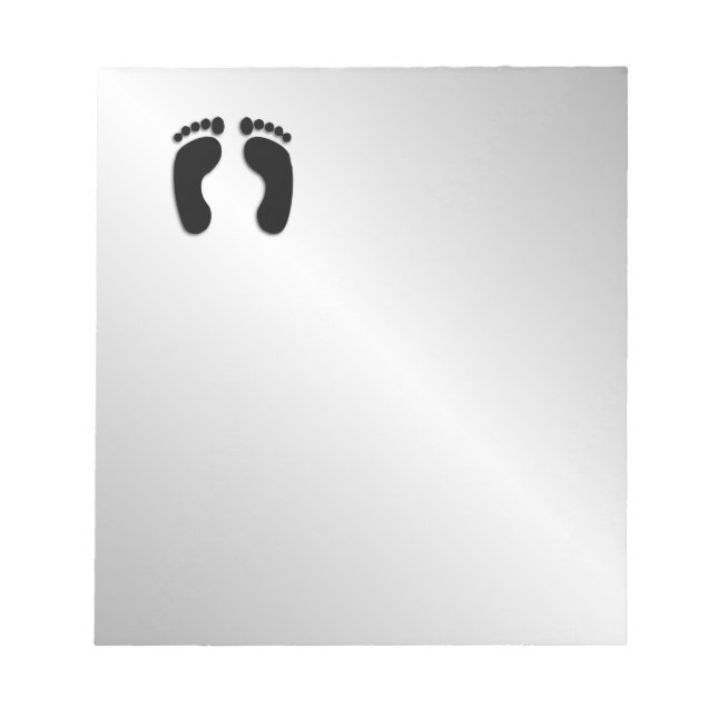 Bare Feet Prints Notepad (Front)