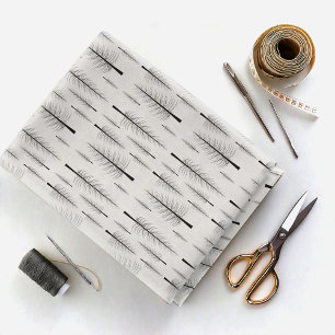 Bare Fir Trees Black on Any Colour ID877 Fabric