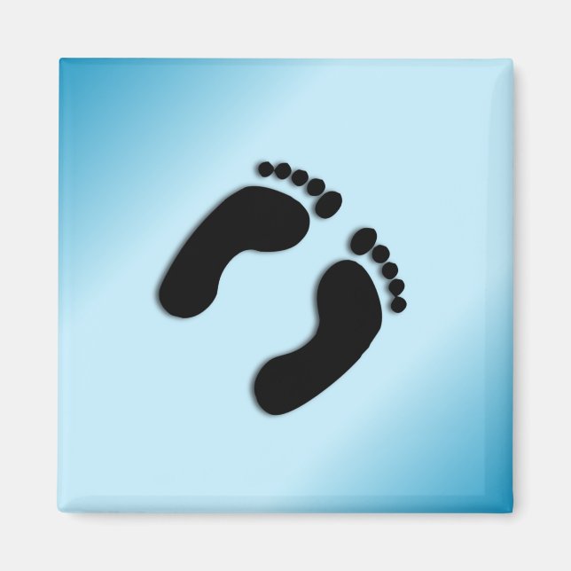 Bare Footprints Blue Magnet (Front)