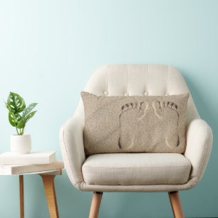 Bare Footprints In Sand Lumbar Cushion