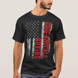 Bare Knuckle Boxing American Flag 4th of July Figh T-Shirt
