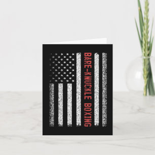 Bare-knuckle Boxing American Flag 4th Of July Wome Card