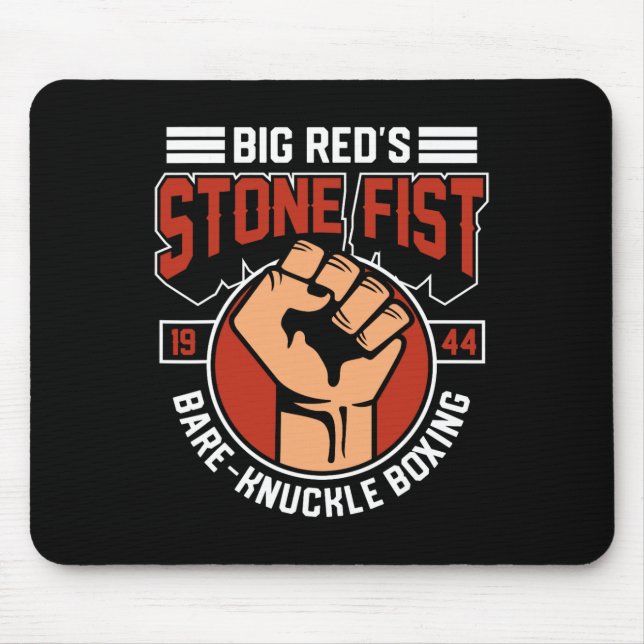 Bare-knuckle Boxing Club Fighter Training Gym Ston Mouse Pad (Front)