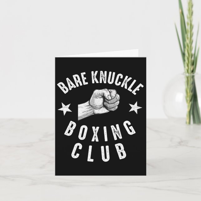 Bare Knuckle Boxing Men Fist Fighting Knuckle Figh Card (Front)