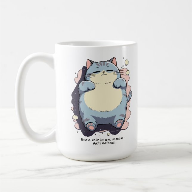 Bare Minimum Mode Activated – Relatable Mood Coffee Mug (Left)