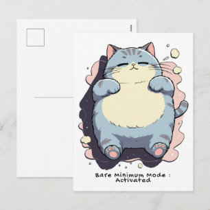 Bare Minimum Mode Activated – Relatable Mood Holiday Postcard