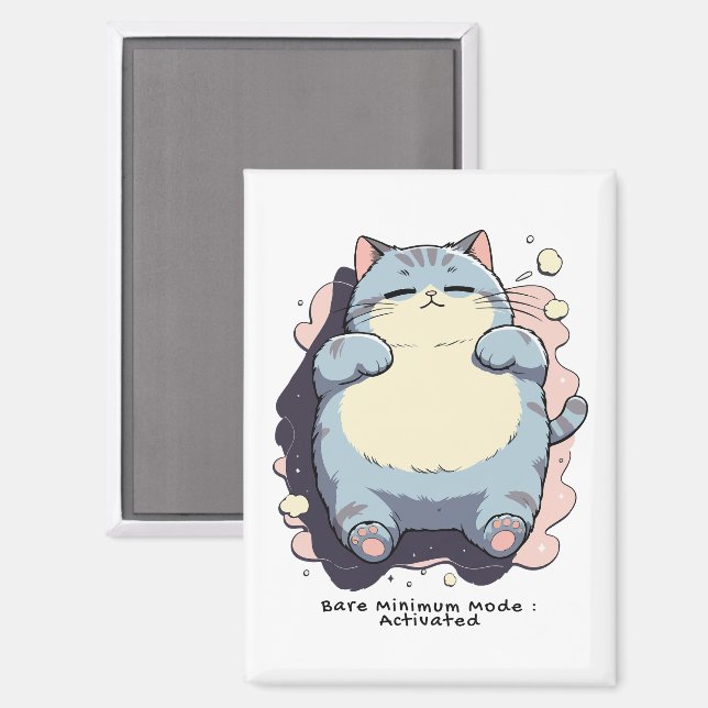 Bare Minimum Mode Activated – Relatable Mood Magnet (Front/Back)