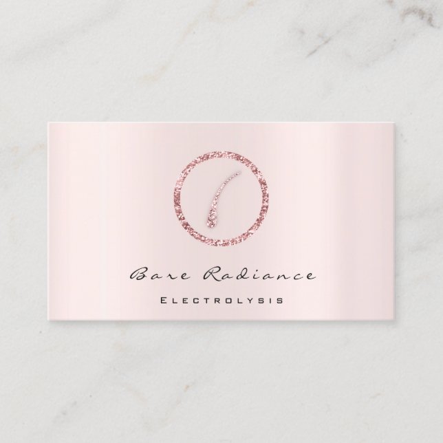 Bare Radiance Electrolysis Waxing Hair Removal Business Card (Front)