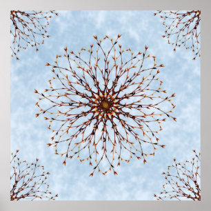 Bare Tree and Sky Abstract Poster Print