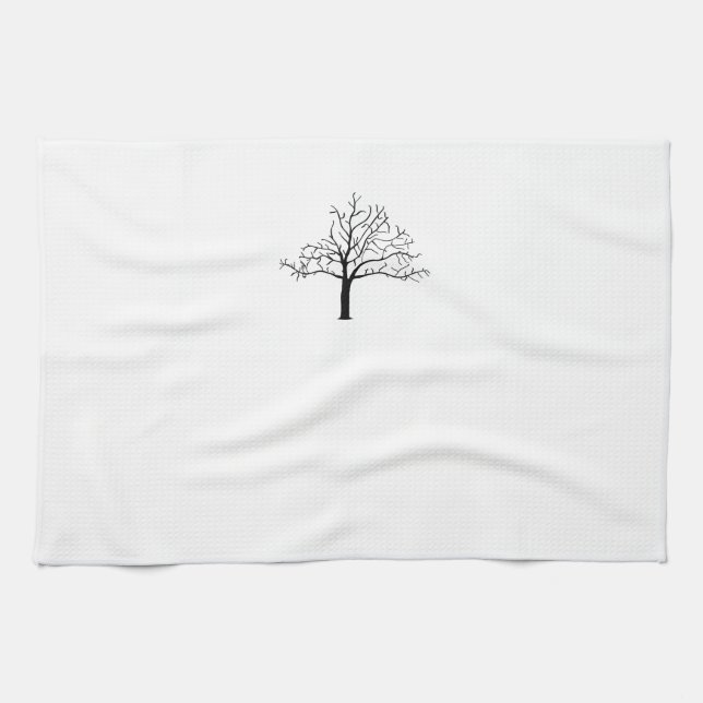Bare Tree Design Tea Towel (Horizontal)