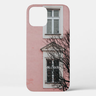 BARE TREE IN FRONT OF PINK BUILDING iPhone 12 CASE