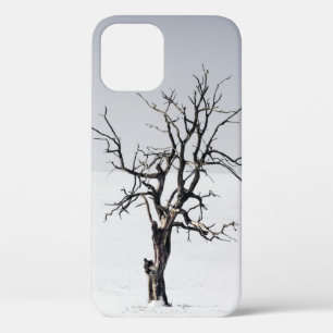 BARE TREE IN THE MIDDLE OF SNOW iPhone 12 CASE