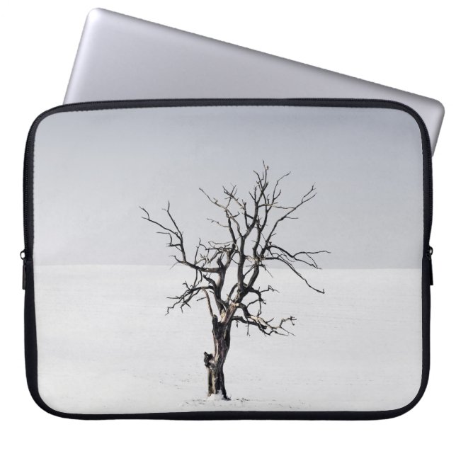BARE TREE IN THE MIDDLE OF SNOW LAPTOP SLEEVE (Front)
