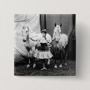 Bareback Girl: 1904 15 Cm Square Badge