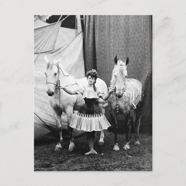 Bareback Girl: 1904 Postcard (Front)