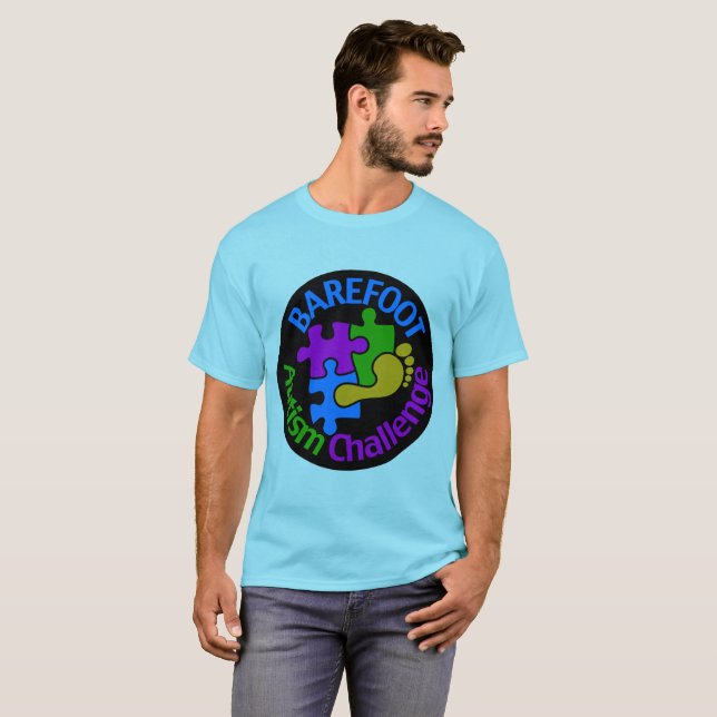 Barefoot Autism Challenge Men's Basic T-Shirt (Front Full)
