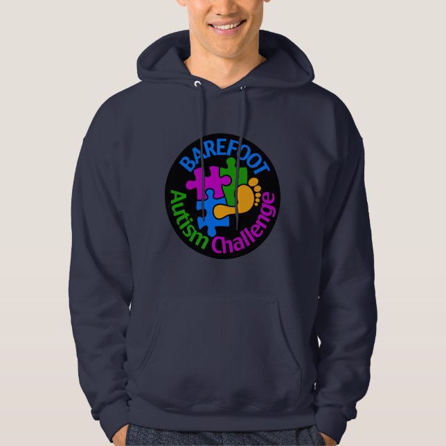 Barefoot Autism Challenge Men's Sweatshirt (Front)